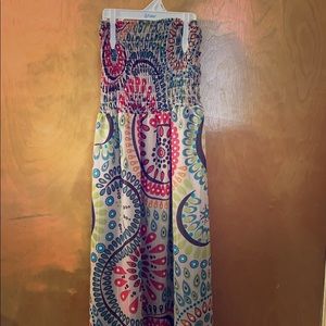 Old Navy Strapless summer dress, Paisley print